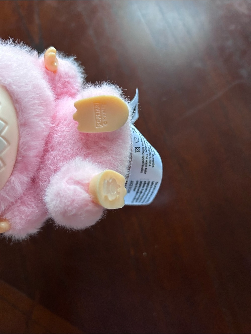 Pink Fuzzy Monster Keychain Plush - Picture 6 of 6